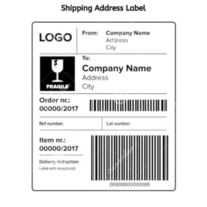 Shipping Address Label (24 Quantity)