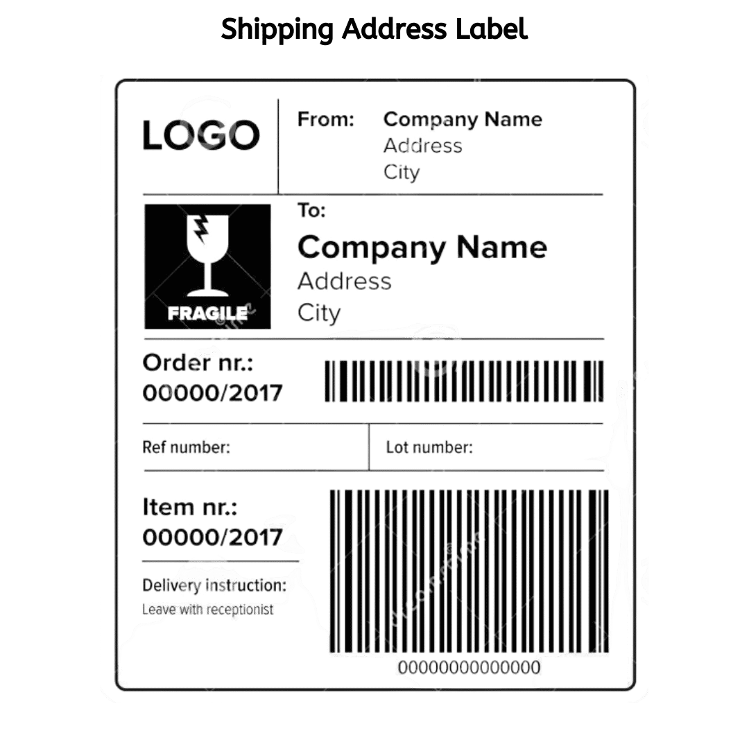 Shipping Address Label (24 Quantity)