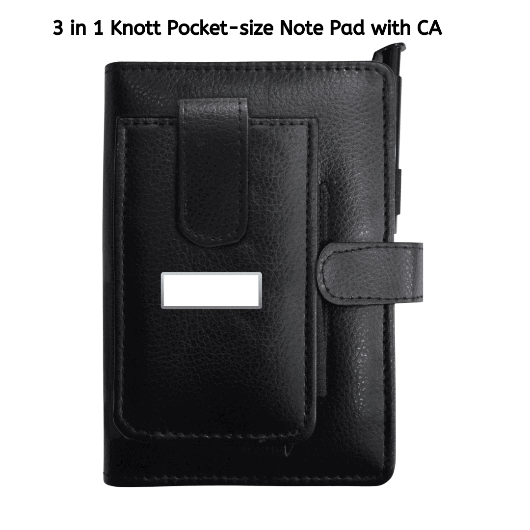 3 in 1 Knott Pocket-size Note Pad with Ca